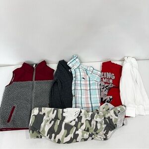 Bundle Lot of 6 pcs. Boys Kids Clothes Size 5 Toddler Multicolor And Brands Tops